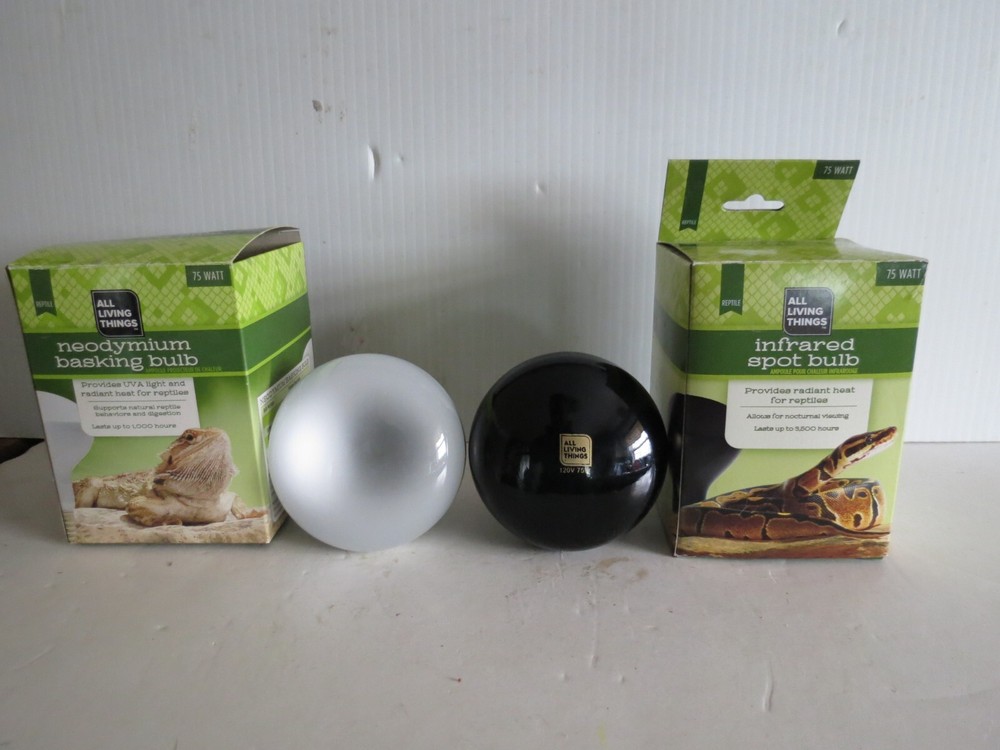 All Living Things Neodymium 75 Watt Basking Bulb & 75 Watt Infrared Spot Bulb