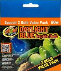 Zoo Med Daylight Blue Naturalistic Reptile Bulb 60-Watts 2-Bulb Value Pack