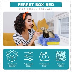 Ferret Hammock For Cage Box, use as Hanging Bed or Secure to Cage. Ferret Cag…