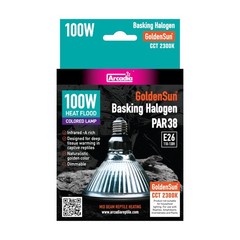 Golden Sun Basking Halogen Lamp 100W – Mid Beam Infrared Reptile Heat Lamp Bu…
