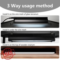 MCLANZOO Reptile UVB Light Kit, 8W, T5 Bulb