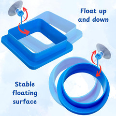 2pcs Aquatic Turtle Tank Accessories Feeding Ring and 2pcs Nitrifying Balls Set,
