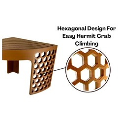 Hermit Crab Climbing Toy Corner Stand Cave Tank Decor Hide Platform Hideout