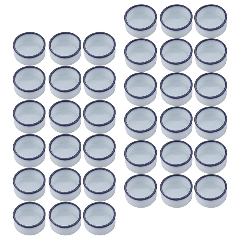 36 Pcs Spider Micro Water Bowl Mini Ceramic Dish for Tarantula White