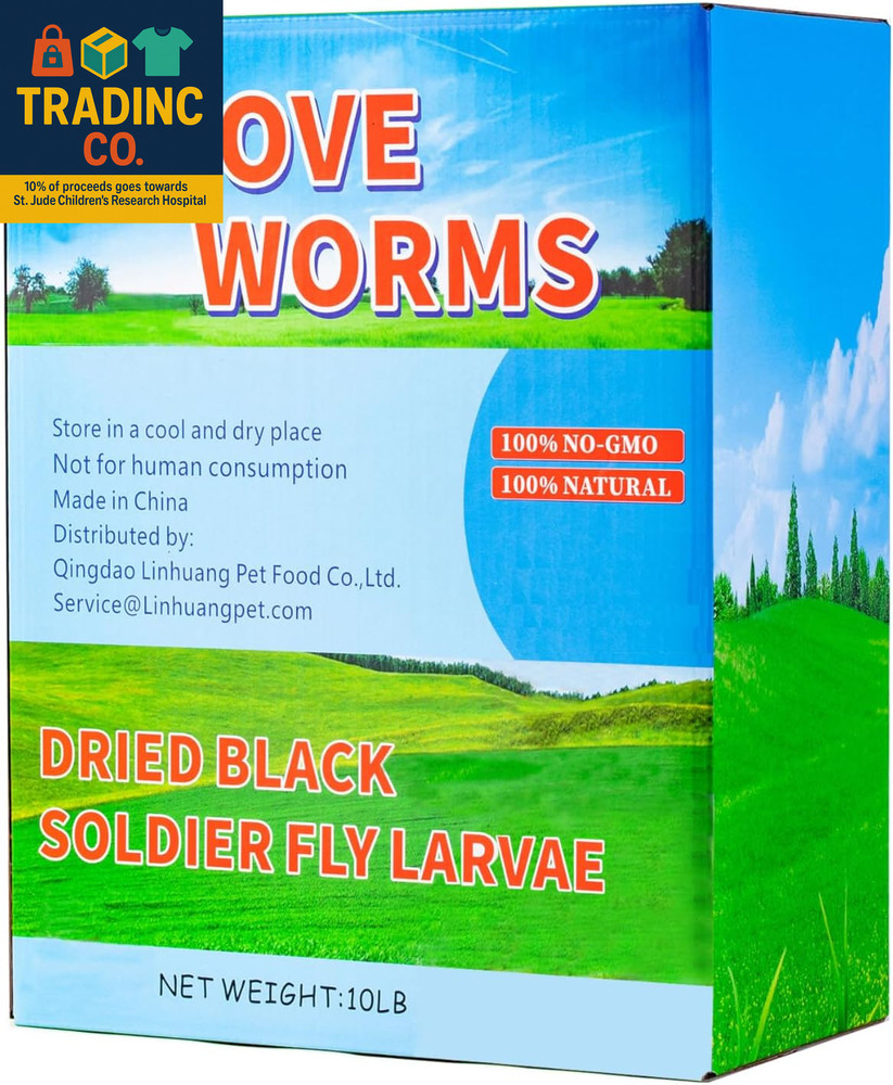 Dried Black Soldier Fly Larvae (10Lb), 100% Natural Non-Gmo, Treat for Chickens,