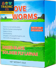 Dried Black Soldier Fly Larvae (10Lb), 100% Natural Non-Gmo, Treat for Chickens,