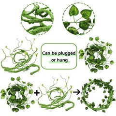 QUOZUO Bearded Dragon Tank Accessories for Habitat, Terrarium Hanging Plants …