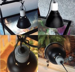 Reptile Light Fixture,5.5 Inch Shallow Dome Reptiles Heat Lamp Fixture for UV…