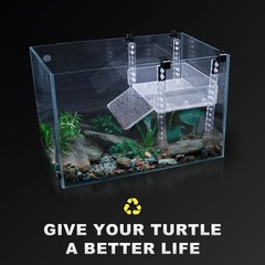 Adjustable Turtle Basking Platform 10 to 13 Inches Acrylic Transparent Design