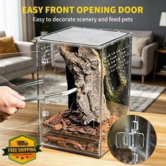 KAKOOTI 11 Gallon Tall Terrarium 12x12x18 Vertical