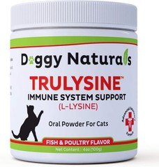 Trulysine L-Lysine for Cats Immune Support 100 Grams ( 500mg / Scoop), NO