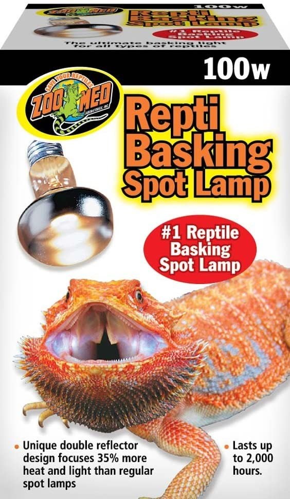 Zoo Med Repti Basking Spot Lamps 100W Unique Double Reflector Beam – 3 Pack