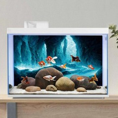 AWERT 30×18 inches Rock Cave Aquarium Background Rock Pillar Terrarium Backgr…