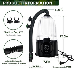 3.8L Reptile Fogger Mister, Quiet Reptile Humidifier for Reptiles Tank, Terrariu
