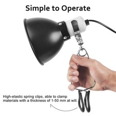 Pack of 2 Adjustable Heat Lamp Clip Fit for 5.5~8.5 Dome, Stand Fixture