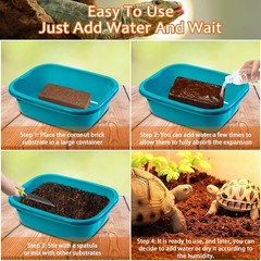 Riare 2 Pack Natural Coconut Fiber Substrate for Reptile- Premium 2