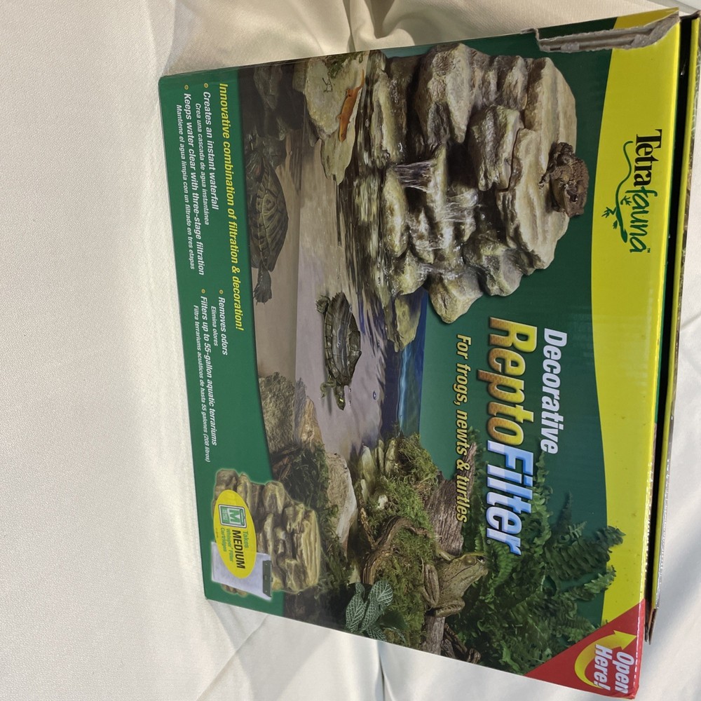 TetraFauna ReptoFilter Up To 55 Gallon Terrarium Frogs Newts Turtles Open Box