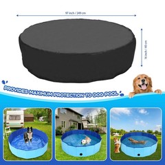 Tufmunb 97 inch Foldable Dog Pet Bath Pool Cover, Portable Round Collapsible …
