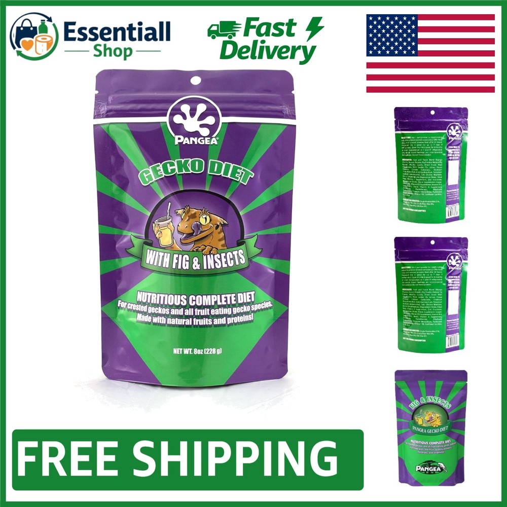 High Protein Gecko Diet with Fig & Insect Meal – 8 oz for Enthusiastic Feeding