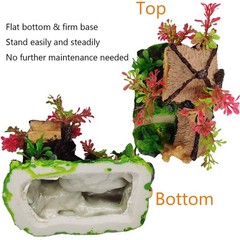 Hamiledyi 4PCS Aquarium Decoration, Fish Tank Artificial Resin Castle Ornamen…