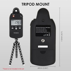 Quantum PAR Meter Full-Spectrum High Precision PPFD Tester for Photosynthetic Ac