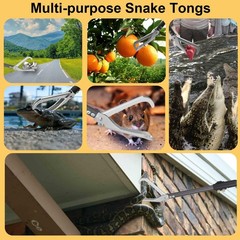 Snake Tongs Heavy Duty, 68″ Snake Catcher Grabber for Rattlesnake Professiona…