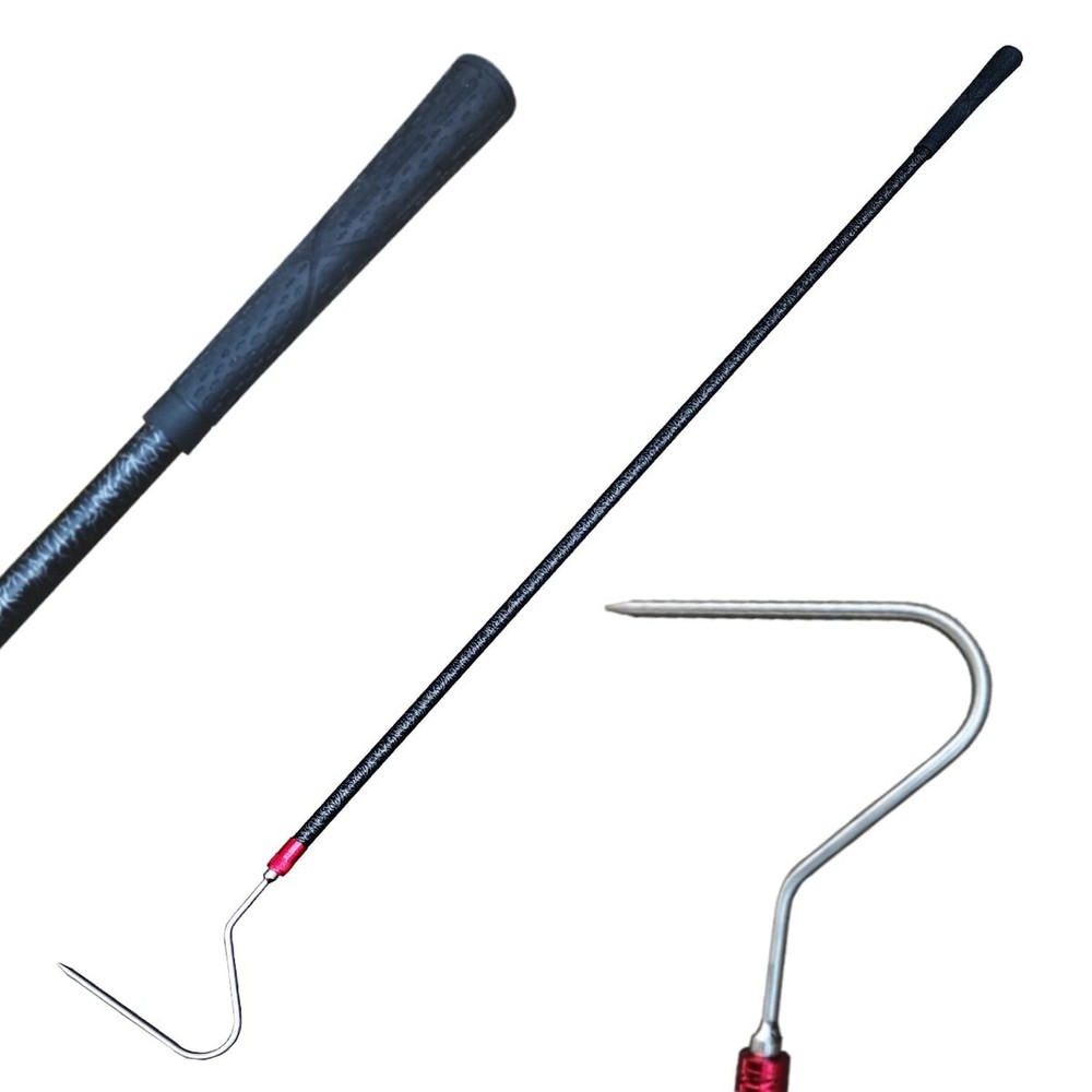 48” High-Carbon Snake Hook Catcher Stick Tongs Grabber Reptile Pick-up Handl…