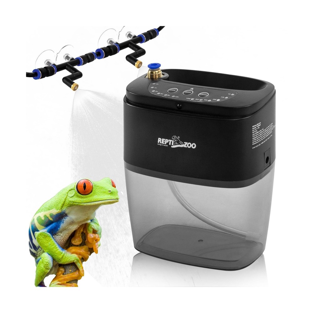 REPTI ZOO 800ml Portable Mister Fogger for Reptile Tank Enclosure – Terrarium…