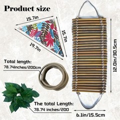 Reptile Bamboo Climbing Bridge,Lizard Ladder Hammock Bridge Bearded Dragon Ha…