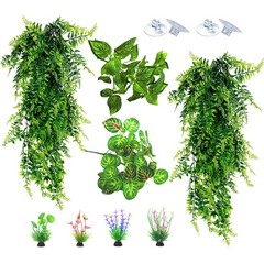 Reptile Plants for Terrarium Tank – Bearded Dragon Tank Accessories, Artif