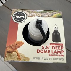 New Thrive 5.5″ Deep Dome Lamp Reptile Basking Ceramic Socket 6Ft Cord