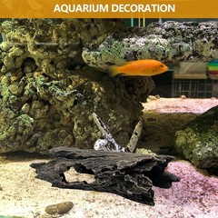 Leopard Gecko Hide, 10″ Reptile Hideout, Resin Simulated Hollow Log for Aquarium