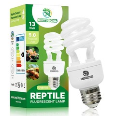 UVB Reptile Light Bulb 5.0 13W Compact Fluorescent UVA UVB Lamp Turtle Iguana