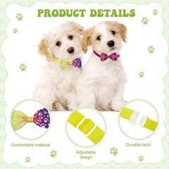Dog Bow Ties for Small Dog Assorted Pattern Pet Bowtie Collar Grooming Accessory