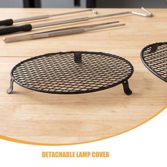 2Pcs Reusable Iron Heat Lamp Cage Covers for Pet Terrariums with Guard