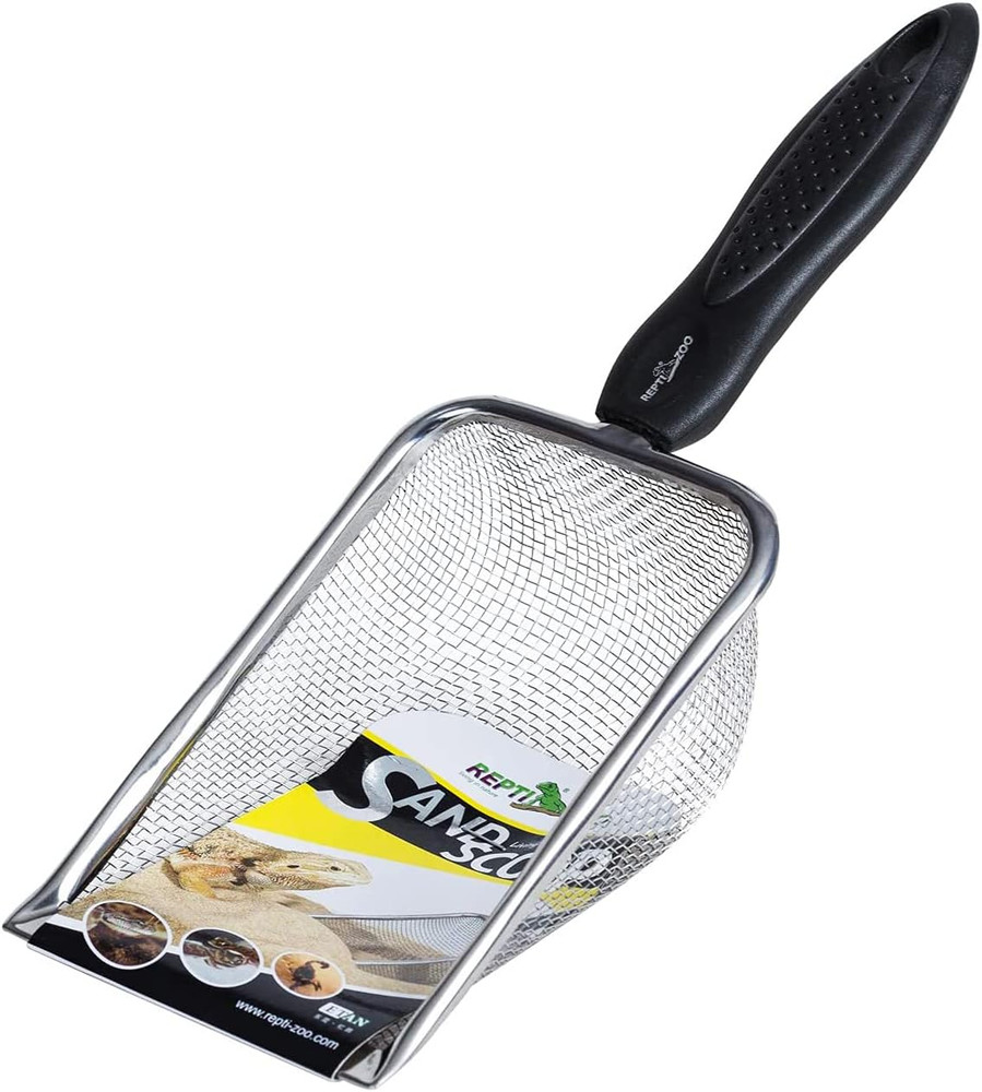 Reptile Sand Stainless Steel Fine Mesh Reptile Substrate Metal Sand Shovel Terra