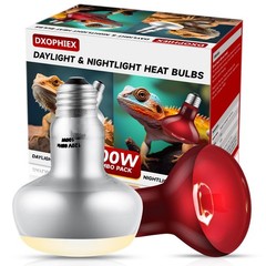2 Pack 100W Reptile Heat Lamp Bulbs Reptile Heat Bulbs, UVA Basking Bulb and …
