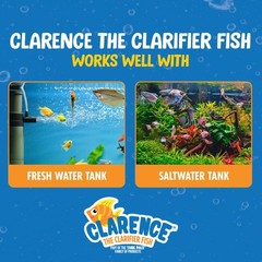 Tank Pals Clarence the Clarifier Fish 6 pk, PurpleOrange Aquarium Treatment…