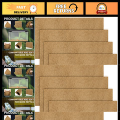 4 Pcs Reptile Carpet Bedding Substrate Liner for Terrarium, 47″x24″, Coffee