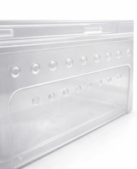 Ventilated Plastic Breeder Box Vivarium Enclosure Clear Terrarium Airflow Design