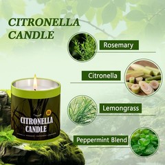 Citronella Candles Outdoor Set, 2 Pack Jar Candle for Patio Camping Backyard …