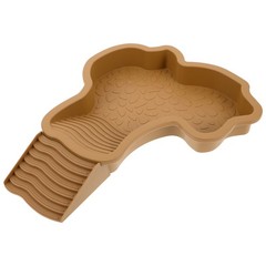 Large Reptile Bathing Pool: Reptile Feeding Dish Water Bowl With Ramp Aquarium