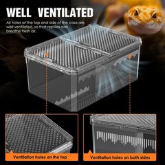 【No Assembly】 Breathable and Secure Reptile Tank with high Transpa
