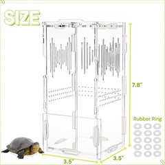YIMITEE 4″x4″x8″ Jumping Spider Enclosure, Acrylic Tarantula Tank, Clear