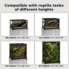 45-67 Gallon Reptile Tank Stand with Power Outlet, Terrarium Stand with Storage