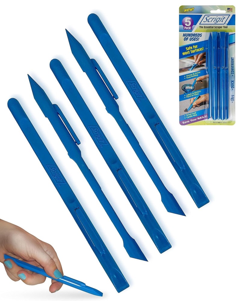 Scrigit Scraper No-Scratch Plastic Scraper Tool, 5 Pack – The Handy Multi-Use…