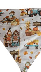 Fall Scarecrows Over Collar Dog Bandana Slips Onto Existing Size Medium