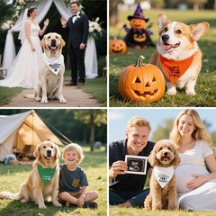 No Justice No Treats Funny Pride Dog Bandana, Political Protest Dog Bandana f…