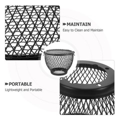Black Heat Lamp Cage for Reptile Terrarium with Anti Scald Lamp Mesh Cover