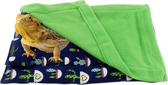Bearded Dragon Bed with Pillow Lizard Sleeping Bag Blanket Soft Warm Hideout Ter